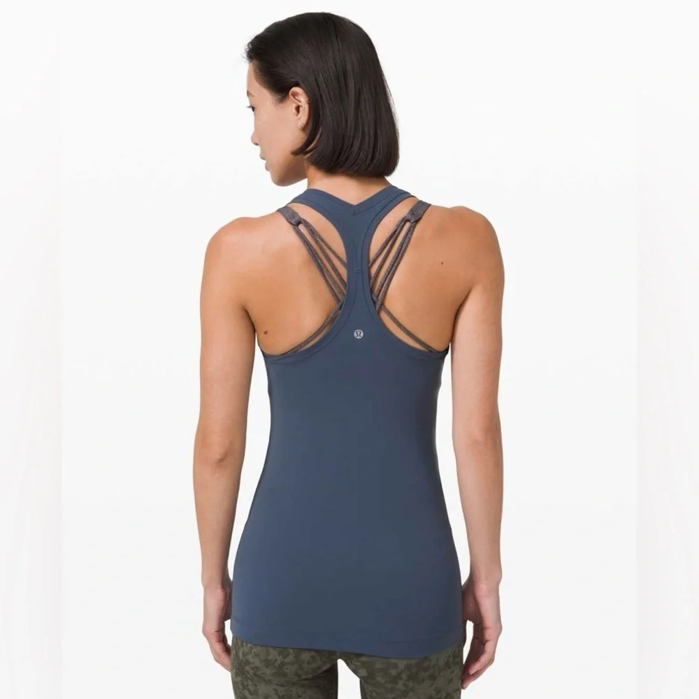 Lululemon Cool Racerback Short Tank *Luxtreme in Iron Blue